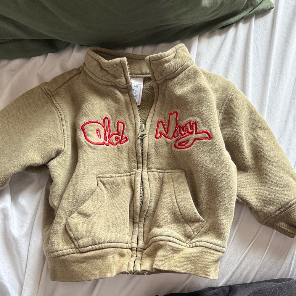 Old Navy Kids Tan Zip-Up Hoodie 6-12m